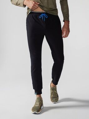 chubbies Black Joggers with Blue Drawstring
